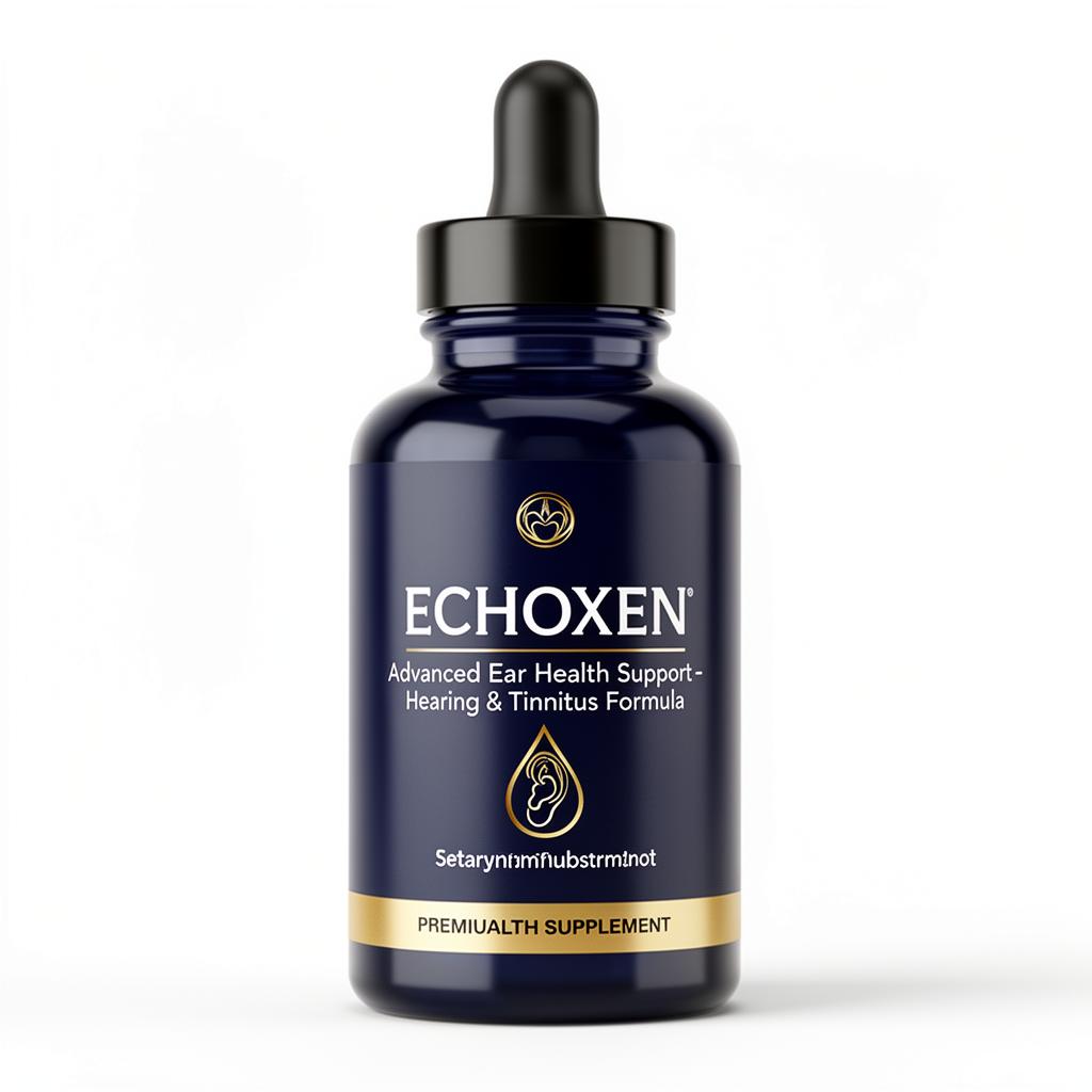 Echoxen ear health supplement bottle